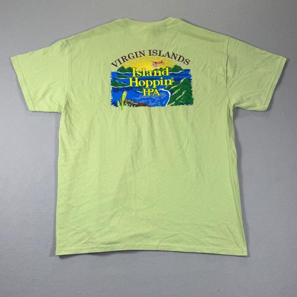 Gildan Men's Green and Yellow T-shirt